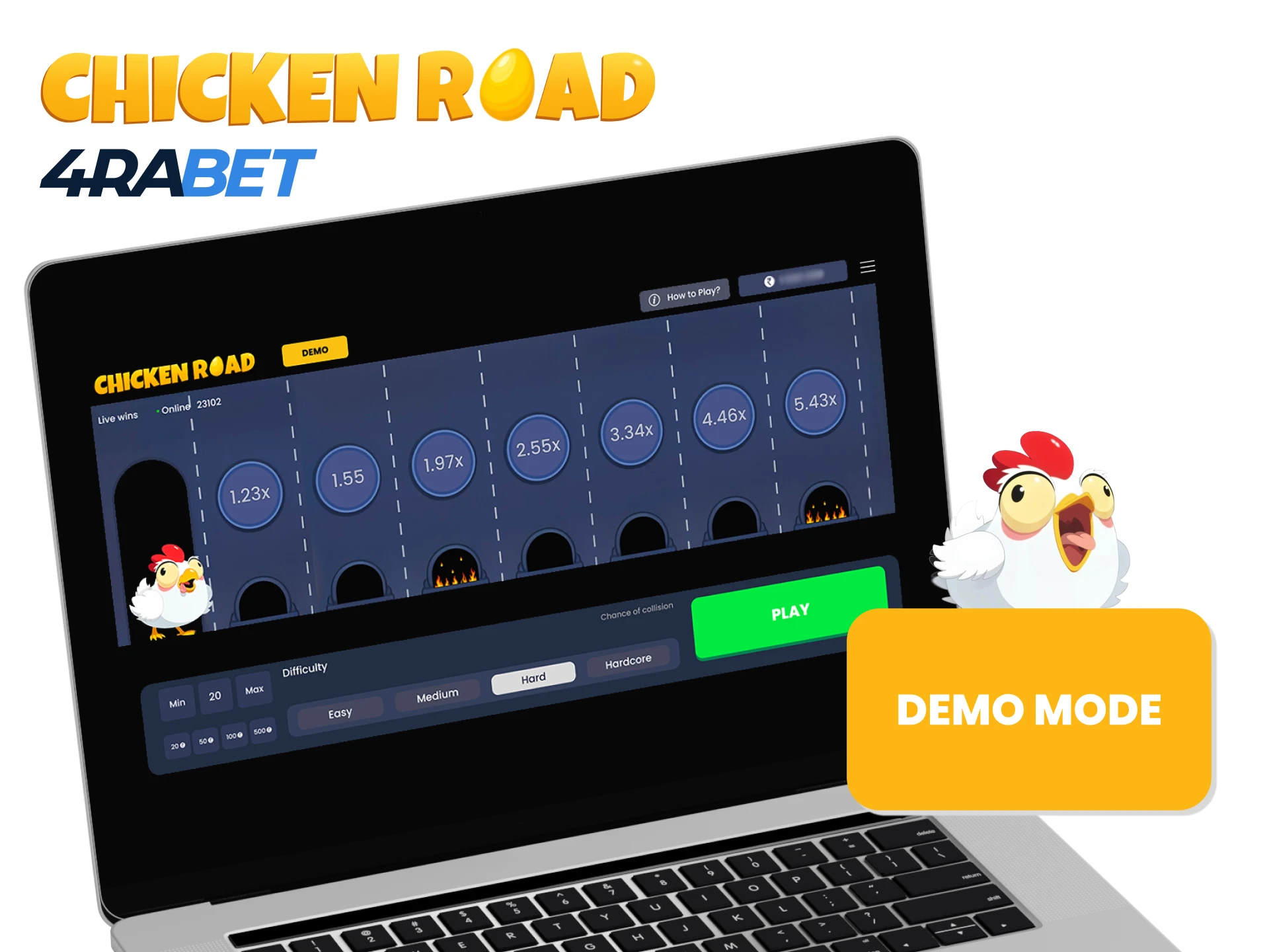 Try playing the Chicken Road game risk-free in demo mode.