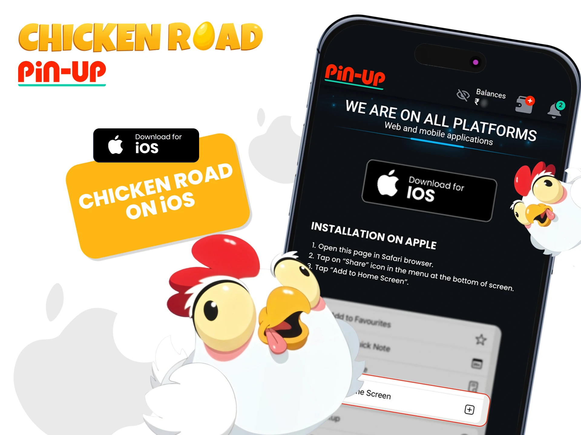 Step-by-step instructions for downloading Pin-Up on your iOS device.