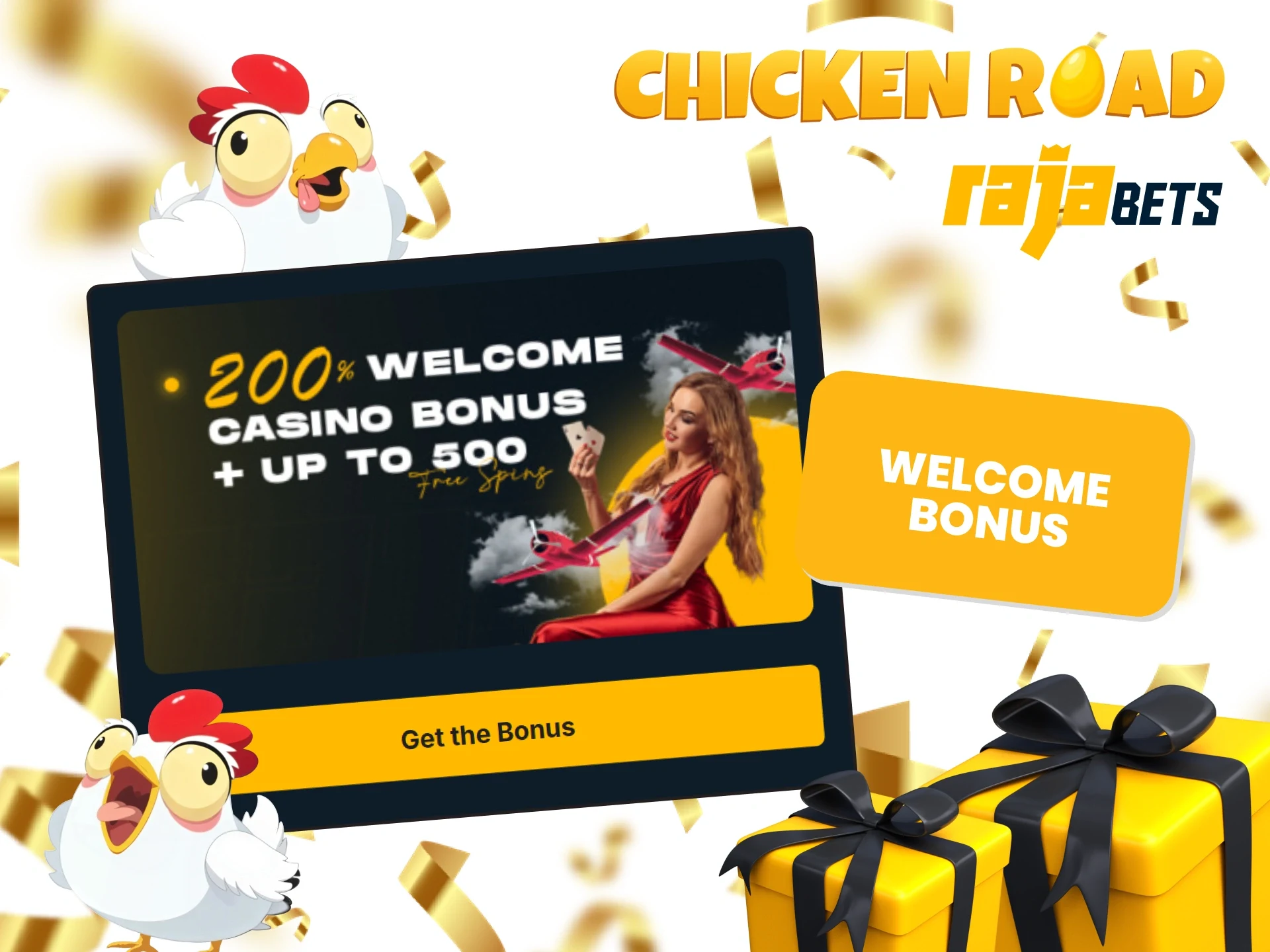 Don't miss out on the chance to get a RajaBets bonus to play Chicken Road.