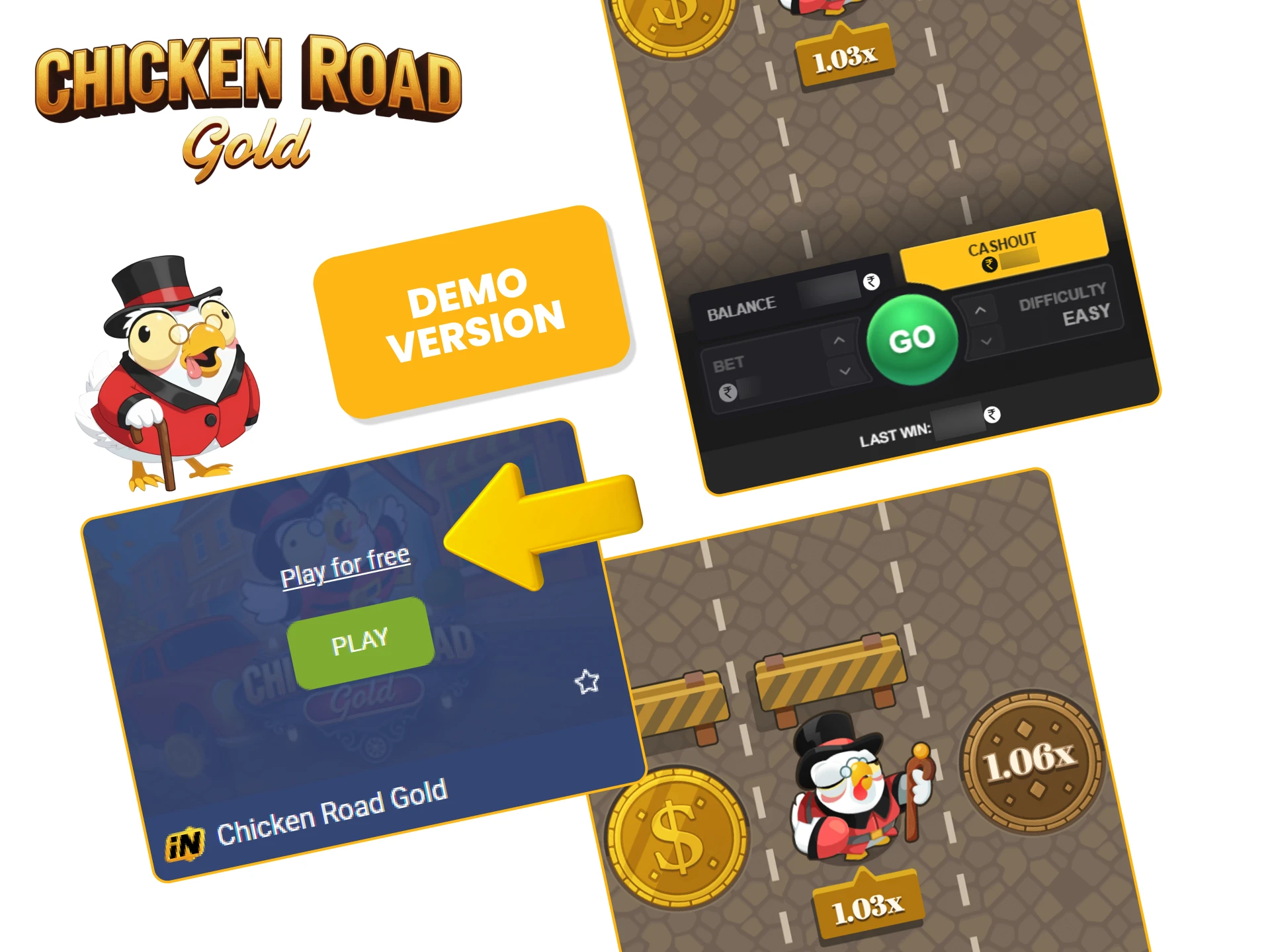 Try Chicken Road Gold Demo Mode Online for Fun and Practice Gameplay.