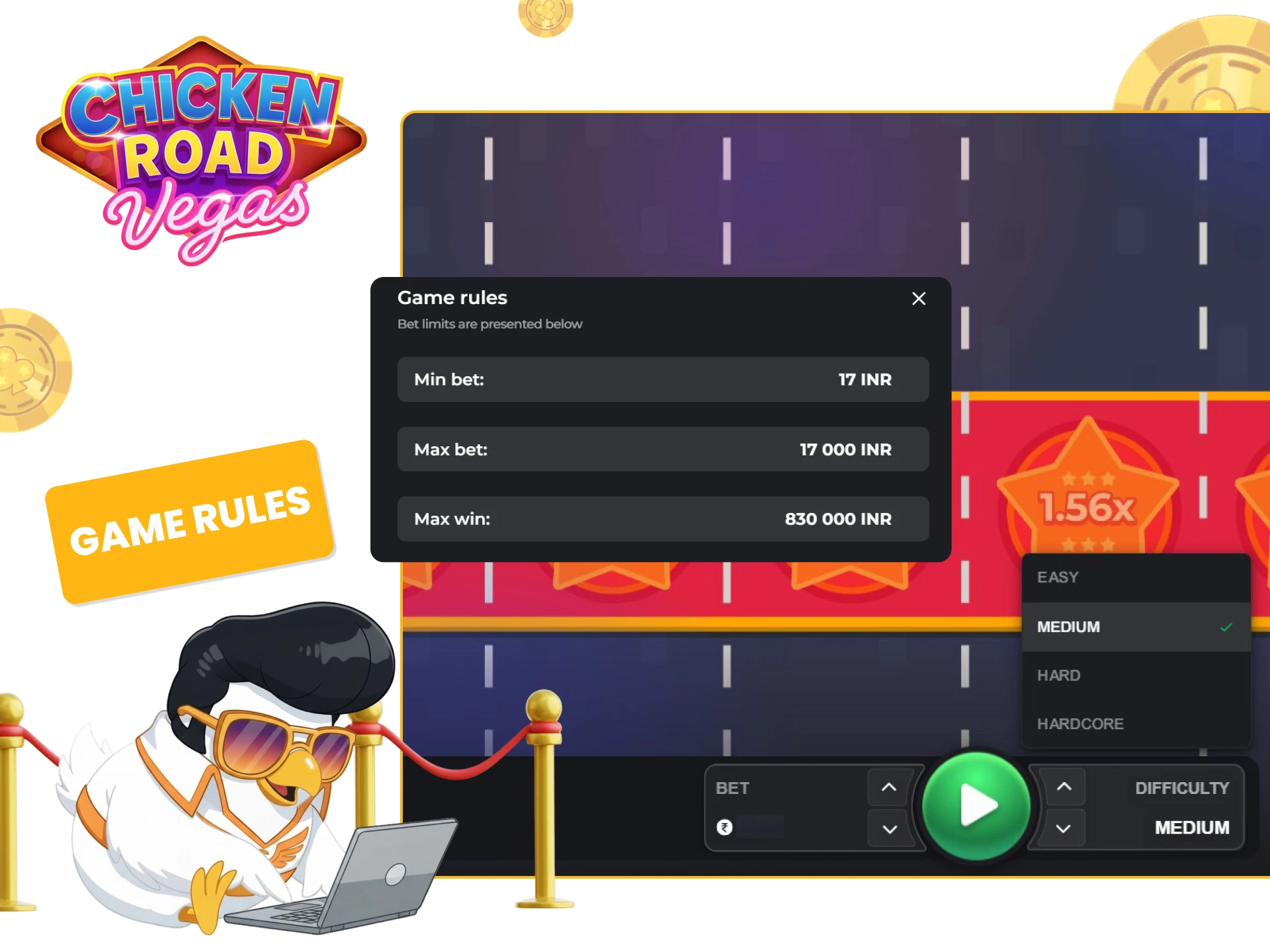 Chicken Road Vegas Casino Game Rules and Instructions.