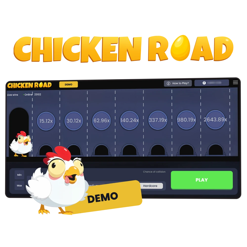 Try the demo mode of the Chicken Road game.